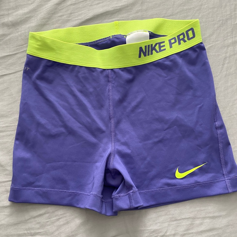 Purple Nike Pro Shorts
